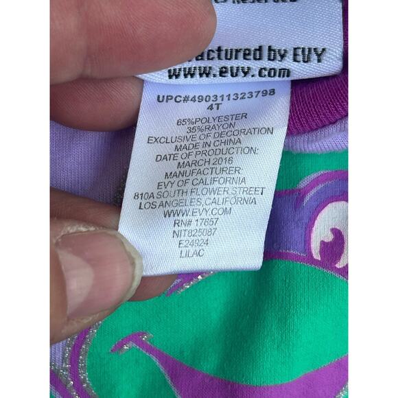 Vtg Girl Ninja Turtle Tank Purple Lilac 4T Nickelodeon - Picture 6 of 8